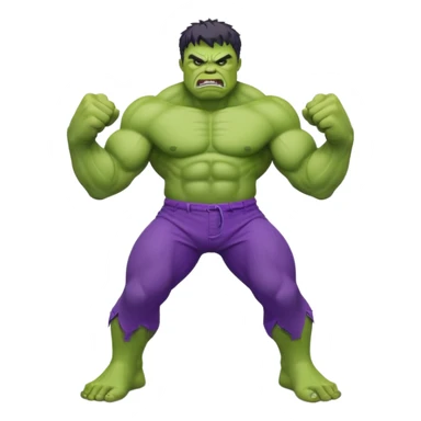 Angry hulk with big fist only till chest sticker