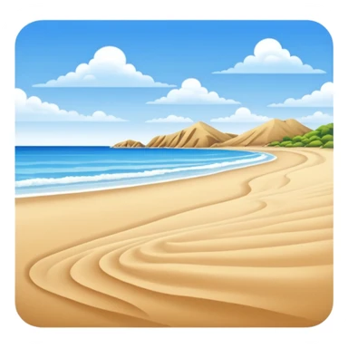 playa paisaje sin que sea un cuadro y que el cielo azul y la arena esten recortada sticker