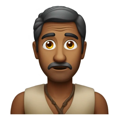 An indian man who is scared sticker