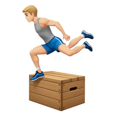 plyo-box-jump exercise side-view sticker