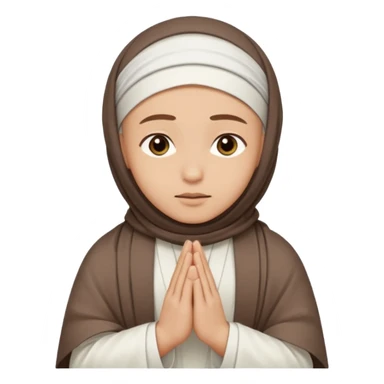 muslim prayer in sujood wearing white islamic garment sticker