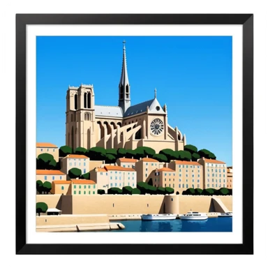 Notre dame Marseille sticker