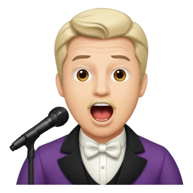 male opera singer singing sticker
