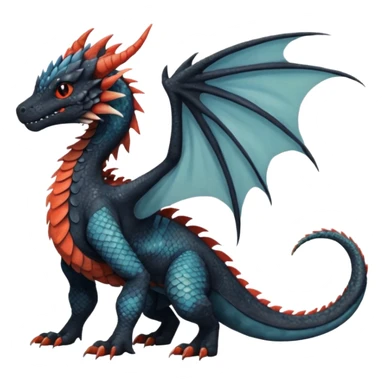 Dutch-Angel-Dragon-Grem2-Trico-Nargacuga-Salandit-Drudigon-fusion-animal-creature, full body  sticker