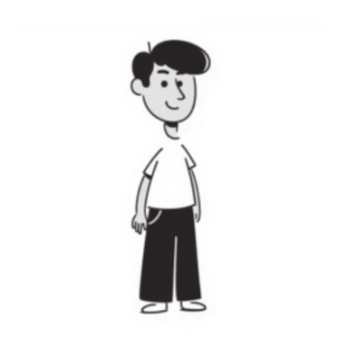 hairy man with a crooked nose sticker