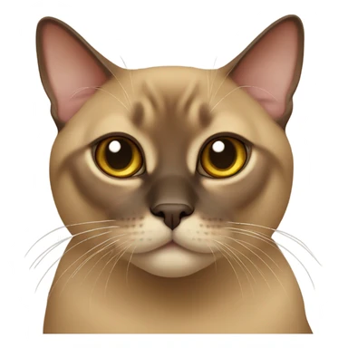 Burmese cat brown sticker