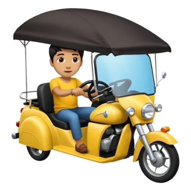 generate an ios genmoji of an indian auto sticker