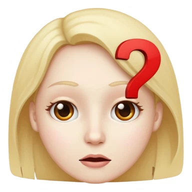 Face with question mark sticker