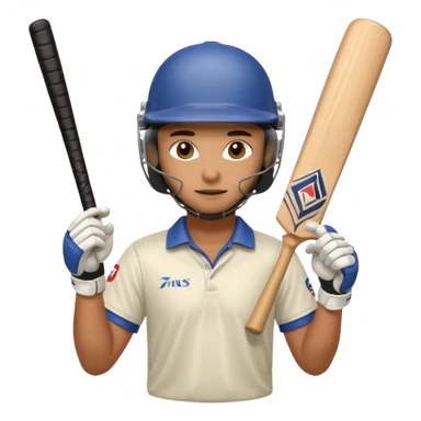 A cricket player sticker