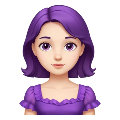 A girl wearing purple frock sticker