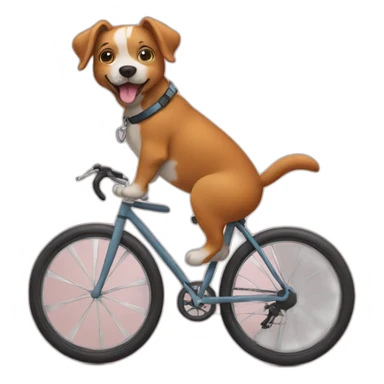 Dog on bike sticker