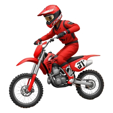 Motocross чёрный с красным sticker