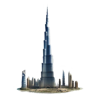 photorealistic Burj khalifa sticker