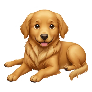 Golden retriever suntanning sticker
