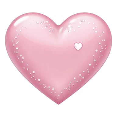 Light pink heart🍜  with big white sparkles sticker