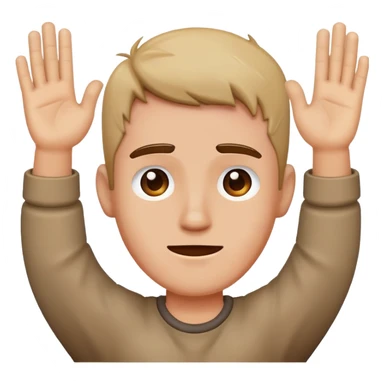 a man getting pressed with his hands up  sticker