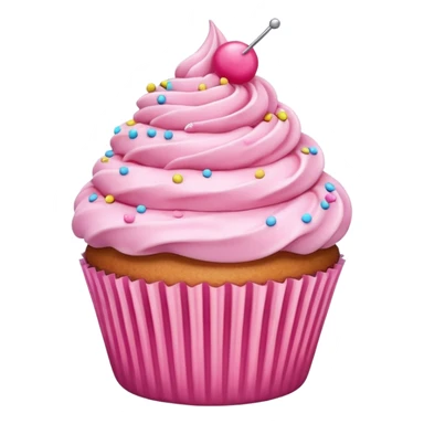 A cupcake with pink icing sticker