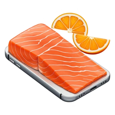 Make salmon meat iPhone emoji style sticker