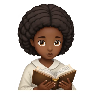 dark black girl reading the bible  sticker