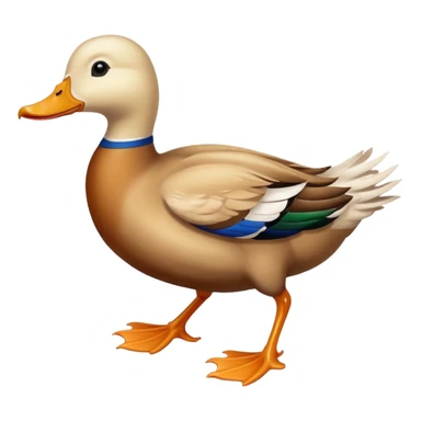 Pato corriendo en un desierto sticker