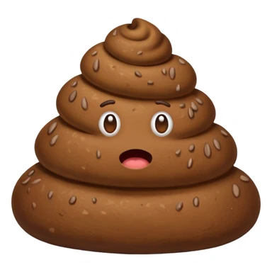 A poop farting sticker