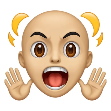 Someone screaming as loud as they can, make it skin color and no other stuff on it sticker