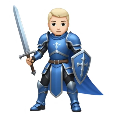 Big damage Role, at guild bosses,  iconic, with blue and black theme, HUGE great sword sticker