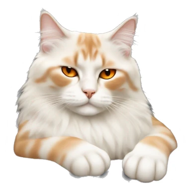 cream and orange ragdoll cat sleeping on an office chair sticker