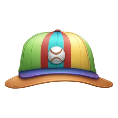 Propeller hat; a multicolored striped baseball cap with a propeller on top sticker