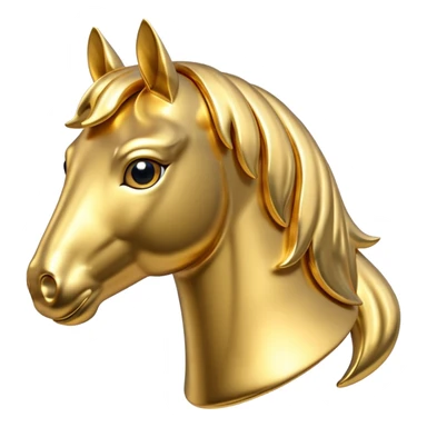 Horse in 3d style icon sticker