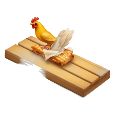 Mouse trap with a chicken wing sticker