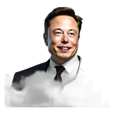 Elon musk allongé sur un nuage sticker