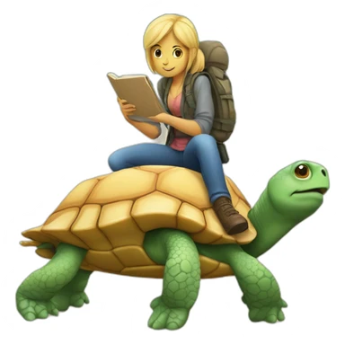 L'autre sur une tortue sticker