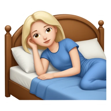 Femme qui cambré allongée sur son lit  sticker