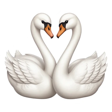 Swan couple love sticker