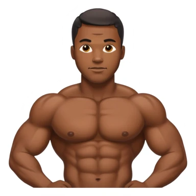 Giant big booty black oily man  sticker