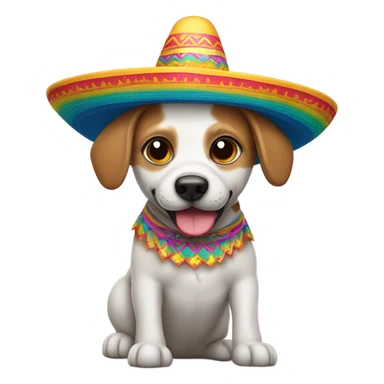 Dog with sombrero sticker