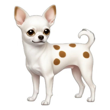 whitechihuahawithbrowndots sticker