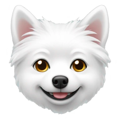 white spitz sticker