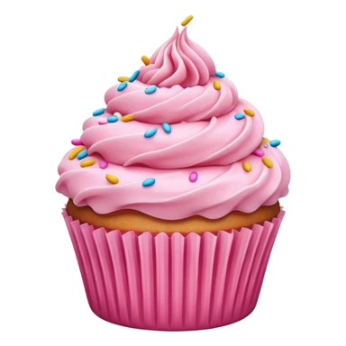A cupcake with pink icing sticker