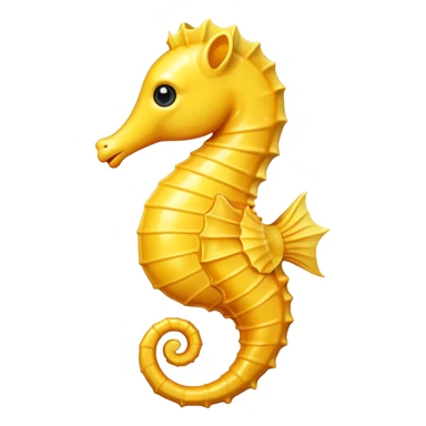 yellow seahorse sticker