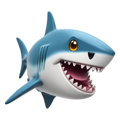 funny looking shark with molecule compounds sticker