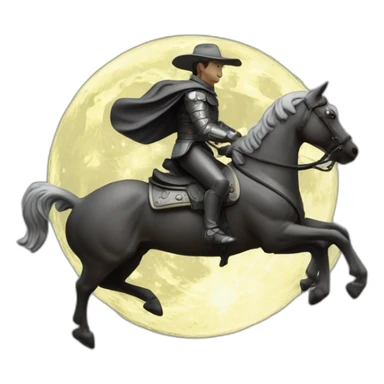 Pesquet sur cheval sur lune sticker