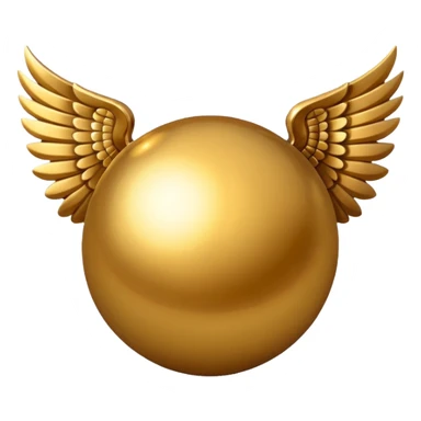 Redondo,con alas y dorado sticker