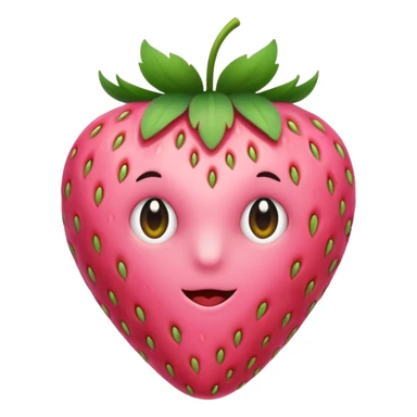 Pink strawberry  sticker