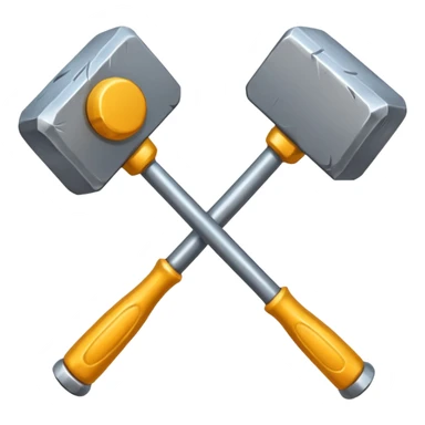 croisement de 2 marteaux différent (en mode duel, qui des deux va gagner) sticker