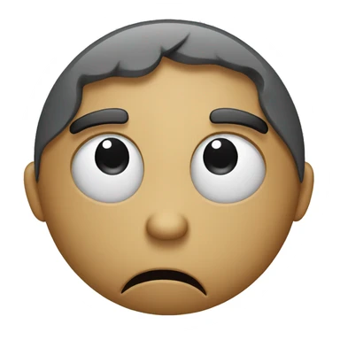 3d sad face emoji with a little tear sticker