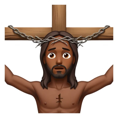 Dark skin Jesus on the crucifix  sticker