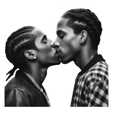 Asap Rocky kiss sticker