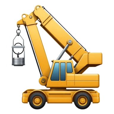 Container being lifted by a large machine, import. sticker